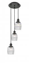 Innovations Lighting 113F-3P-BK-G302 - Colton - 3 Light - 12 inch - Matte Black - Cord hung - Multi Pendant