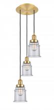 Innovations Lighting 113F-3P-SG-G184 - Canton - 3 Light - 13 inch - Satin Gold - Cord hung - Multi Pendant