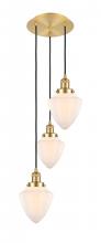 Innovations Lighting 113F-3P-SG-G661-7 - Bullet - 3 Light - 14 inch - Satin Gold - Cord hung - Multi Pendant