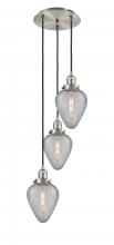 Innovations Lighting 113F-3P-SN-G165 - Geneseo - 3 Light - 13 inch - Brushed Satin Nickel - Cord hung - Multi Pendant