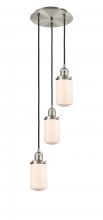 Innovations Lighting 113F-3P-SN-G311 - Dover - 3 Light - 11 inch - Brushed Satin Nickel - Cord hung - Multi Pendant