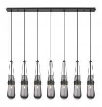 Innovations Lighting 127-452-1P-BK-G452-4SM - Milan - 7 Light - 48 inch - Matte Black - Linear Pendant