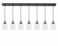 Innovations Lighting 127BK-10CR-2H-AC-G182 - Winchester - 7 Light - 48 inch - Matte Black - Cord hung - Linear Pendant