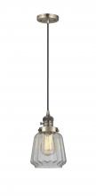 Innovations Lighting 201CSW-AB-G142 - Chatham - 1 Light - 7 inch - Antique Brass - Cord hung - Mini Pendant