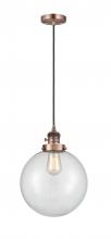 Innovations Lighting 201CSW-AC-G202-10 - Beacon - 1 Light - 10 inch - Antique Copper - Cord hung - Mini Pendant