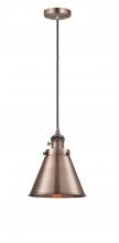 Innovations Lighting 201CSW-AC-M13-AC - Appalachian - 1 Light - 8 inch - Antique Copper - Cord hung - Mini Pendant