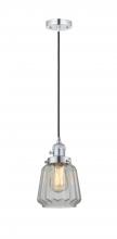 Innovations Lighting 201CSW-PC-G142 - Chatham - 1 Light - 7 inch - Polished Chrome - Cord hung - Mini Pendant