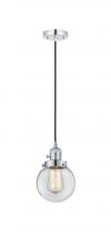 Innovations Lighting 201CSW-PC-G202-6 - Beacon - 1 Light - 6 inch - Polished Chrome - Cord hung - Mini Pendant