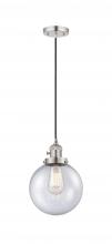 Innovations Lighting 201CSW-PN-G204-8 - Beacon - 1 Light - 8 inch - Polished Nickel - Cord hung - Mini Pendant