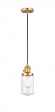 Innovations Lighting 201CSW-SG-G312 - Dover - 1 Light - 5 inch - Satin Gold - Cord hung - Mini Pendant