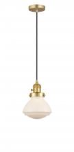 Innovations Lighting 201CSW-SG-G321 - Olean - 1 Light - 7 inch - Satin Gold - Cord hung - Mini Pendant