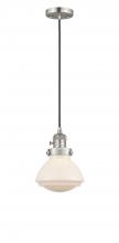 Innovations Lighting 201CSW-SN-G321 - Olean - 1 Light - 7 inch - Brushed Satin Nickel - Cord hung - Mini Pendant