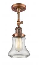 Innovations Lighting 201F-AC-G192 - Bellmont - 1 Light - 6 inch - Antique Copper - Semi-Flush Mount