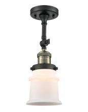 Innovations Lighting 201F-BAB-G181S - Canton - 1 Light - 5 inch - Black Antique Brass - Semi-Flush Mount