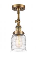 Innovations Lighting 201F-BB-G513 - Bell - 1 Light - 5 inch - Brushed Brass - Semi-Flush Mount