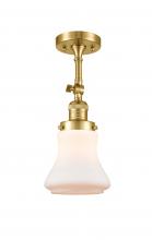 Innovations Lighting 201F-SG-G191 - Bellmont - 1 Light - 6 inch - Satin Gold - Semi-Flush Mount