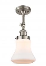 Innovations Lighting 201F-SN-G191 - Bellmont - 1 Light - 6 inch - Brushed Satin Nickel - Semi-Flush Mount