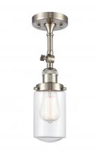 Innovations Lighting 201F-SN-G312 - Dover - 1 Light - 5 inch - Brushed Satin Nickel - Semi-Flush Mount
