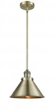 Innovations Lighting 201S-AB-M10-AB - Briarcliff - 1 Light - 10 inch - Antique Brass - Stem Hung - Mini Pendant