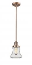 Innovations Lighting 201S-AC-G192 - Bellmont - 1 Light - 7 inch - Antique Copper - Stem Hung - Mini Pendant
