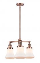 Innovations Lighting 207-AC-G191 - Bellmont - 3 Light - 18 inch - Antique Copper - Stem Hung - Chandelier