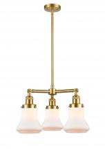 Innovations Lighting 207-SG-G191-LED - Bellmont - 3 Light - 18 inch - Satin Gold - Stem Hung - Chandelier