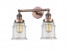 Innovations Lighting 208-AC-G182 - Canton - 2 Light - 17 inch - Antique Copper - Bath Vanity Light