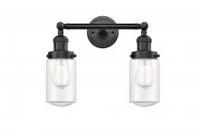 Innovations Lighting 208-BK-G312 - Dover - 2 Light - 14 inch - Matte Black - Bath Vanity Light