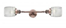 Innovations Lighting 208L-AC-G302-LED - Colton - 2 Light - 6 inch - Antique Copper - Bath Vanity Light