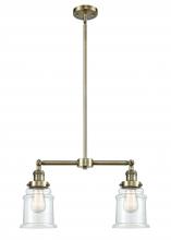 Innovations Lighting 209-AB-G182 - Canton - 2 Light - 21 inch - Antique Brass - Stem Hung - Island Light