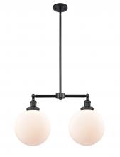 Innovations Lighting 209-BK-G201-10-LED - Beacon - 2 Light - 25 inch - Matte Black - Stem Hung - Island Light