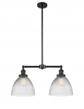 Innovations Lighting 209-BK-G222 - Seneca Falls - 2 Light - 21 inch - Matte Black - Stem Hung - Island Light