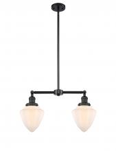 Innovations Lighting 209-BK-G661-7 - Bullet - 2 Light - 24 inch - Matte Black - Stem Hung - Adjustable Island Light