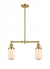 Innovations Lighting 209-SG-G311 - Dover - 2 Light - 21 inch - Satin Gold - Stem Hung - Island Light