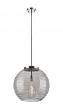 Innovations Lighting 221-1S-PN-G1213-16SM - Athens Deco Swirl - 1 Light - 16 inch - Polished Nickel - Cord hung - Pendant