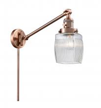 Innovations Lighting 237-AC-G302-LED - Colton - 1 Light - 8 inch - Antique Copper - Swing Arm