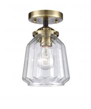 Innovations Lighting 284-1C-BAB-G142 - Chatham - 1 Light - 7 inch - Black Antique Brass - Semi-Flush Mount