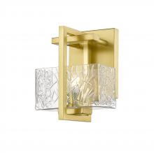 Innovations Lighting 312-1W-SG-CL - Striate - 1 Light - 5 inch - Satin Gold - Bath Vanity Light