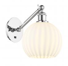 Innovations Lighting 317-1W-PC-G1217-8WV - White Venetian - 1 Light - 8 inch - Polished Chrome - Sconce