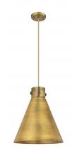 Innovations Lighting 410-1PL-BB-M411-14BB - Newton Cone - 1 Light - 14 inch - Brushed Brass - Cord hung - Pendant