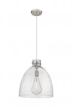 Innovations Lighting 410-1PL-SN-G412-16SDY - Newton Bell - 1 Light - 16 inch - Satin Nickel - Cord hung - Pendant