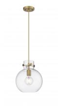 Innovations Lighting 410-1PM-BB-G410-10CL - Newton Sphere - 1 Light - 10 inch - Brushed Brass - Cord hung - Pendant