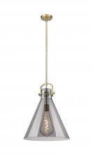 Innovations Lighting 410-1SL-BB-G411-16SM - Newton Cone - 1 Light - 16 inch - Brushed Brass - Pendant