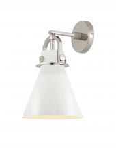 Innovations Lighting 410-1W-PN-M411-8W - Newton Cone - 1 Light - 8 inch - Polished Nickel - Sconce