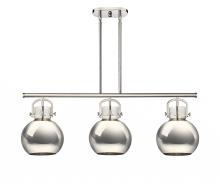 Innovations Lighting 410-3I-PN-M410-10PN - Newton Sphere - 3 Light - 42 inch - Polished Nickel - Island Light