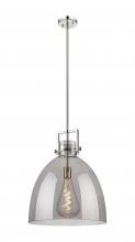 Innovations Lighting 411-1SL-PN-G412-16SM - Newton Bell - 1 Light - 16 inch - Polished Nickel - Pendant