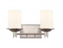 Innovations Lighting 417-2W-SN-W - Manhattan - 2 Light - 15 inch - Satin Nickel - Bath Vanity Light