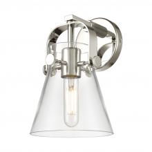 Innovations Lighting 423-1W-PN-G411-6CL - Pilaster II Cone - 1 Light - 7 inch - Polished Nickel - Sconce