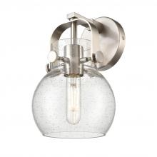 Innovations Lighting 423-1W-SN-G410-6SDY - Pilaster II Sphere - 1 Light - 7 inch - Satin Nickel - Sconce