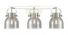 Innovations Lighting 423-3W-PN-G412-6SM - Pilaster II Bell - 3 Light - 27 inch - Polished Nickel - Bath Vanity Light